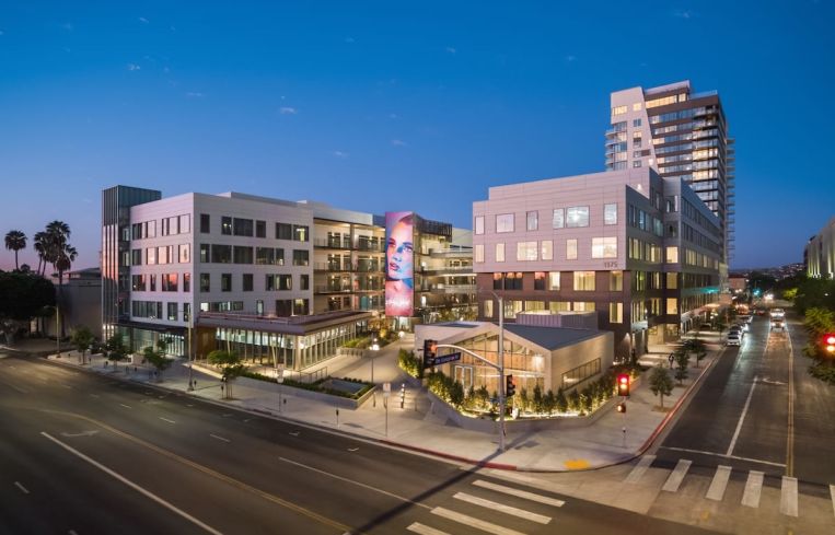 Designed by Joey Shimoda of Shimoda Design Group, the Netflix on Vine development covers a full block at 1341 Vine Street.