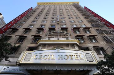 The exterior of the Cecil Hotel in Los Angeles in 2013.