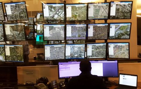 An employee at CoStar Group analyzes real estate data in the company's D.C. headquarters.