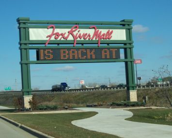 Signage for the Fox River Mall in Appleton, Wis.