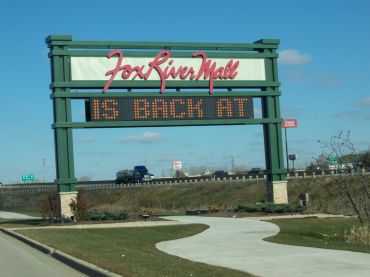 Signage for the Fox River Mall in Appleton, Wis.