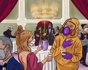 Schmoozing during a global pandemic.