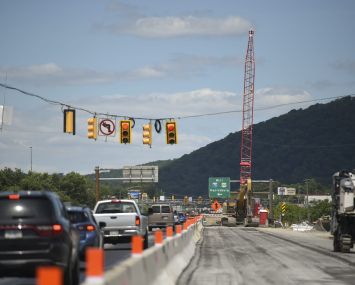 Construction along I-81 in Pennsylvania this summer. The highway runs into I-78 East, which goes to New York City.