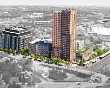A rendering of the Union Square development.