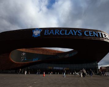 NEW YORK, NY - NOVEMBER 03: A view of the exterior of the Barclays Center on November 3, 2012 in the Brooklyn borough of New York City. NOTE TO USER: User expressly acknowledges and agrees that, by downloading and/or using this photograph, user is consenting to the terms and conditions of the Getty Images License Agreement. (Photo by Elsa/Getty Images)