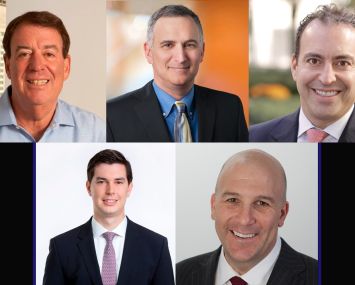 Top (from left to right): Fred Berk, Jeffrey Krieger, Micheal May. Bottom (from left to right): Aaron Ratner and Rob Verrone.
