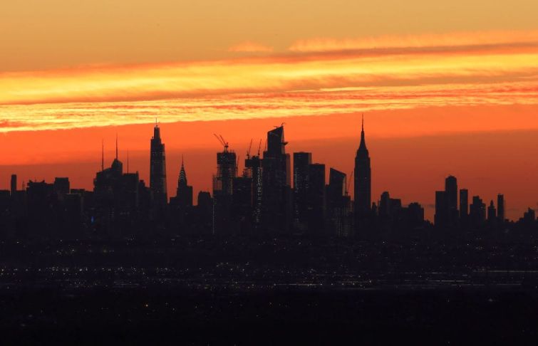 Sunrise in New York City