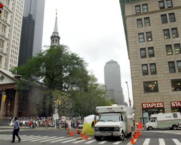 A street with buildings on either side.