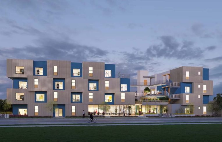 R.D. Olson broke ground on a 73-unit, 94,000-square-foot affordable housing community at 1834 14th Street in Santa Monica.