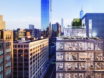 APF Properties and Drake Street Partners doubled the size of 60 Charlton Street with a glass box addition.