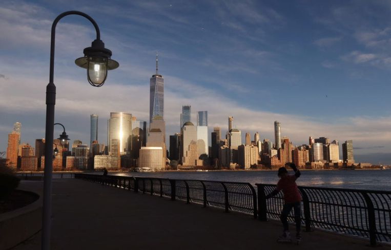 New York City skyline.