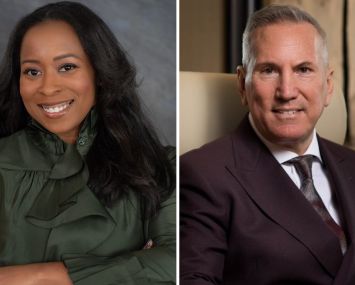 Heather Raspberry, Executive Director, HAND. and Steve Rosenberg, founder and CEO of Greystone.