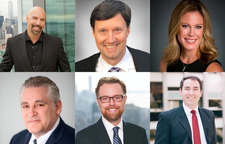 Left to right, clockwise: Michael Gerazounis, Todd Burner, Callie Haines, Raphael Rosen, David Neil, Steve Levine.