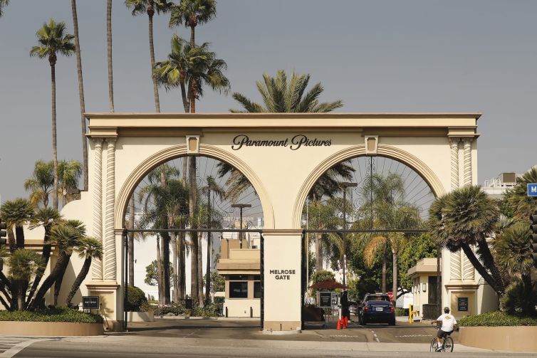 The Melrose Gate of Paramount Pictures Studio at 5555 Melrose Avenue in Hollywood.