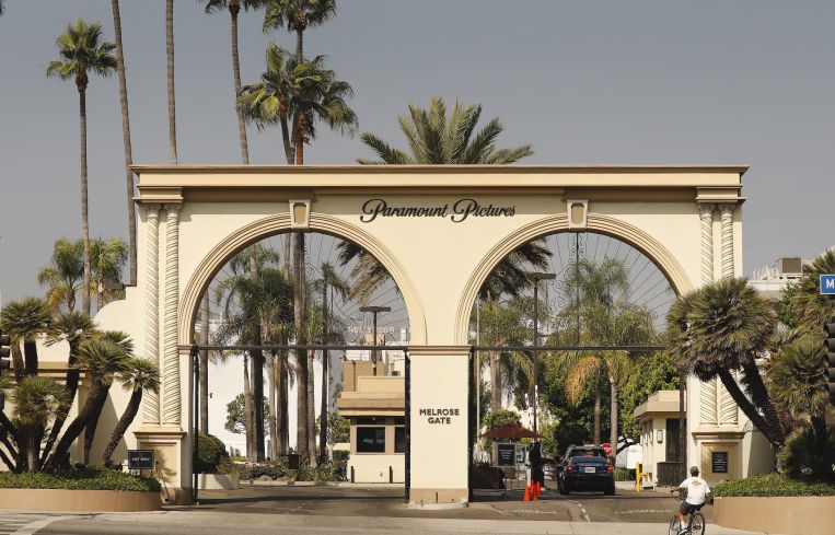The Melrose Gate of Paramount Pictures Studio at 5555 Melrose Avenue in Hollywood.