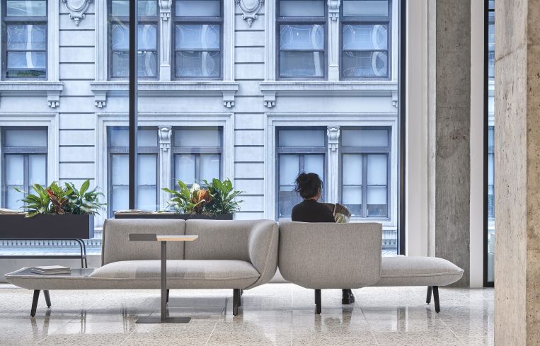 The new 18,000-square-foot studio has floor to ceiling windows overlooking the corner of 32nd Street and Broadway.