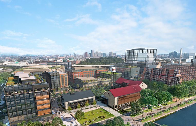 A rendering of the Port Covington development.