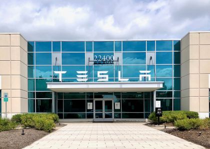The frontage of Tesla's industrial space within the portfolio.