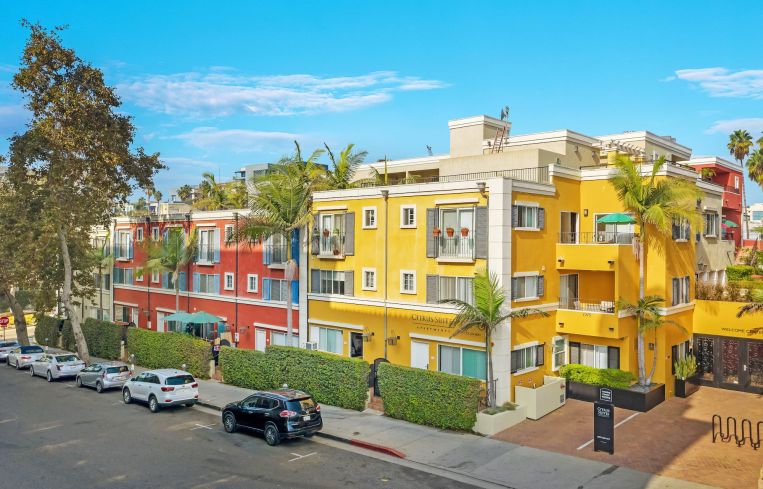 The two-building complex at 1915 Ocean Way, at the corner of Pico Boulevard, was built in 1964. It’s located one block away from the beach.
