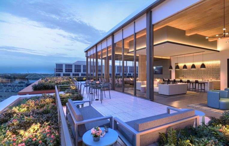 Rendering of rooftop terrace.
