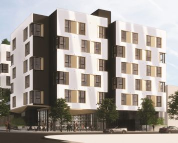 A rendering for 1410 Highland in the Hollywood section of Los Angeles.