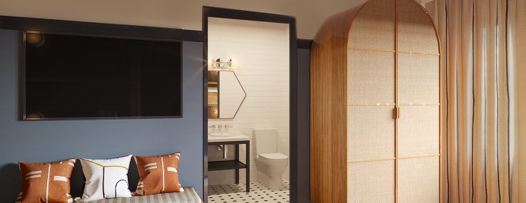 Guestroom at Kayak Miami Beach.