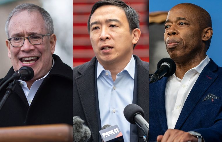 Scott Stringer, Andrew Yang, Eric Adams