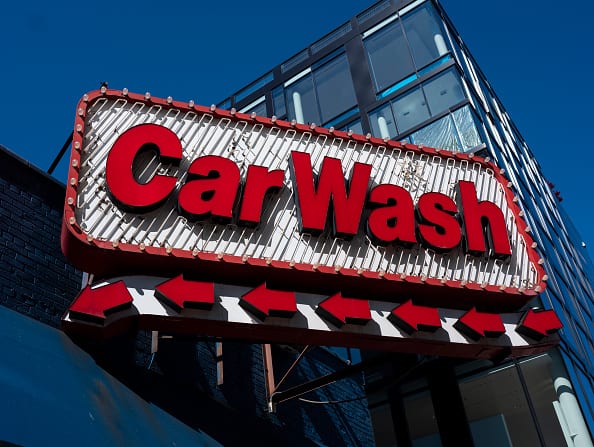 A sign that says "car wash."