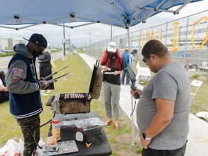 Union organizer Chris Smalls hosts a barbecue on Monday, May 24 for Amazon employees interested in learning about an Amazon Labor Union.