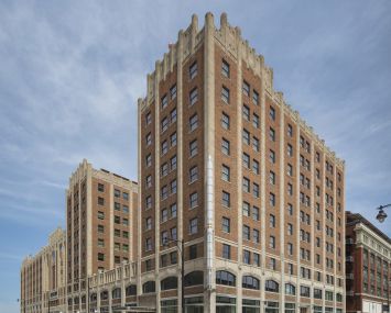 A rendering for the Pickwick Apartments development project in downtown Kansas City.