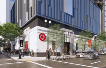 A rendering for the planned Cisterra 9G mixed-use development in San Diego that will feature a Target store. 