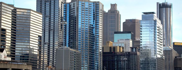 Downtown Atlanta, the city where around a third of TPG's industrial portfolio is located.