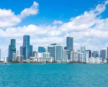 View of the Downtown Miami skyline.