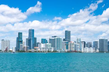 View of the Downtown Miami skyline.