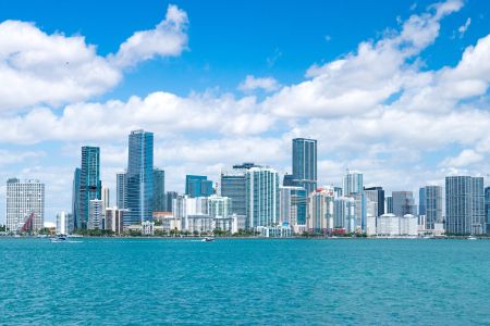 View of the Downtown Miami skyline.