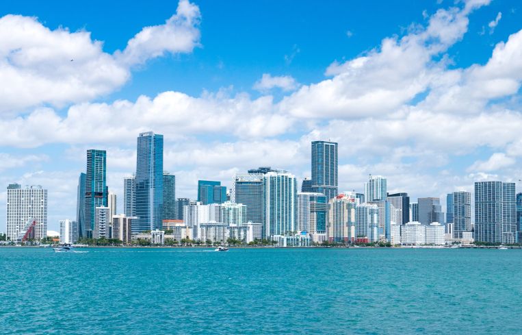 View of the Downtown Miami skyline.