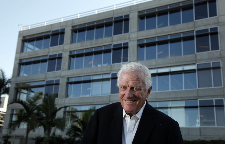 Robert Maguire, who built many of downtown's tallest buildings, photographed at the one of the Water's Edge office buildings