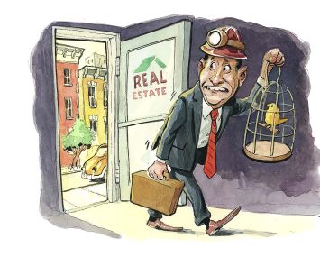 Business man with canary
