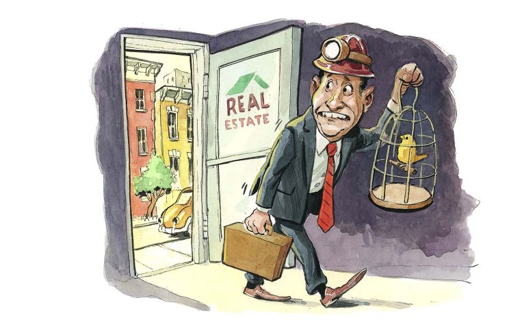 Business man with canary