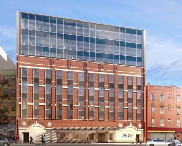 A rendering of the new Mount Sinai Health System wellness center in Harlem on 160 West 124th Street.