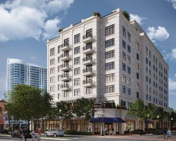 Rendering of a hotel planned at 1007 East Las Olas in Fort Lauderdale.