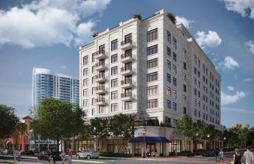 Rendering of a hotel planned at 1007 East Las Olas in Fort Lauderdale.