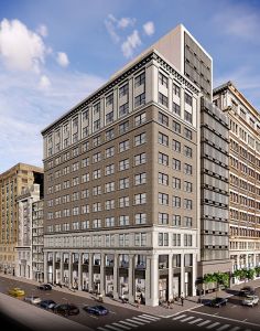 A look at the updated exterior for 149 Madison Avenue.  