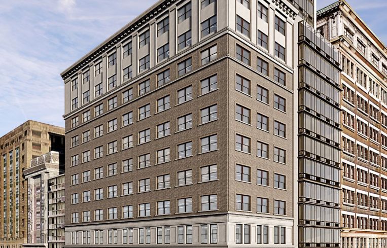 A look at the updated exterior for 149 Madison Avenue.