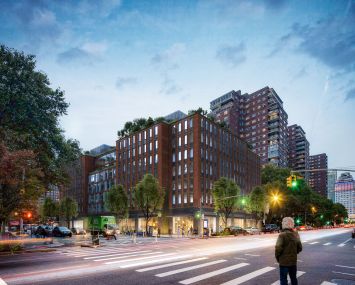 A rendering for the planned redevelopment at 335 Eighth Avenue.