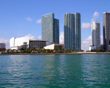 Biscayne Boulevard skyline.