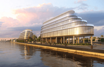Renderings of One Island Park.