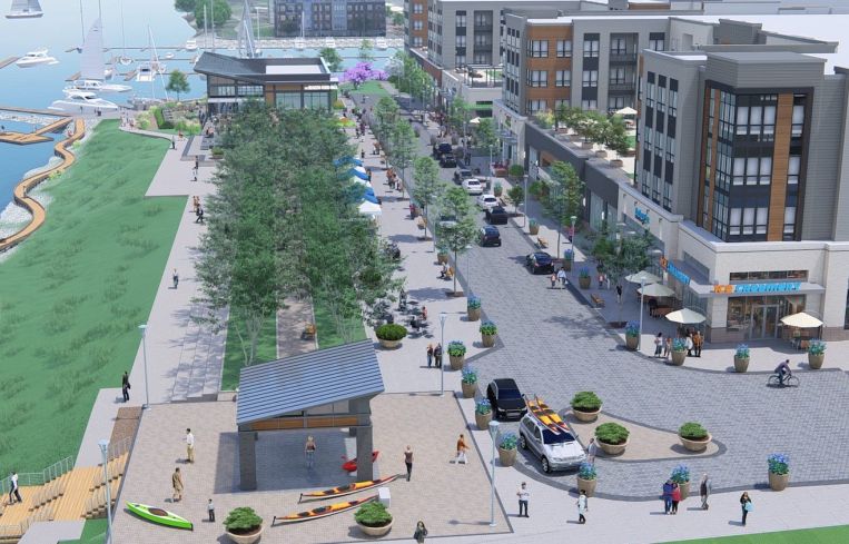 A rendering of Belmont Bay.