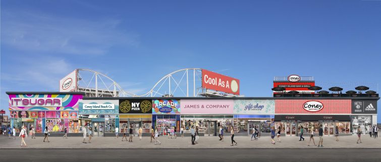 A rendering of a portion of Coney Island.