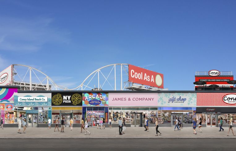 A rendering of a portion of Coney Island.